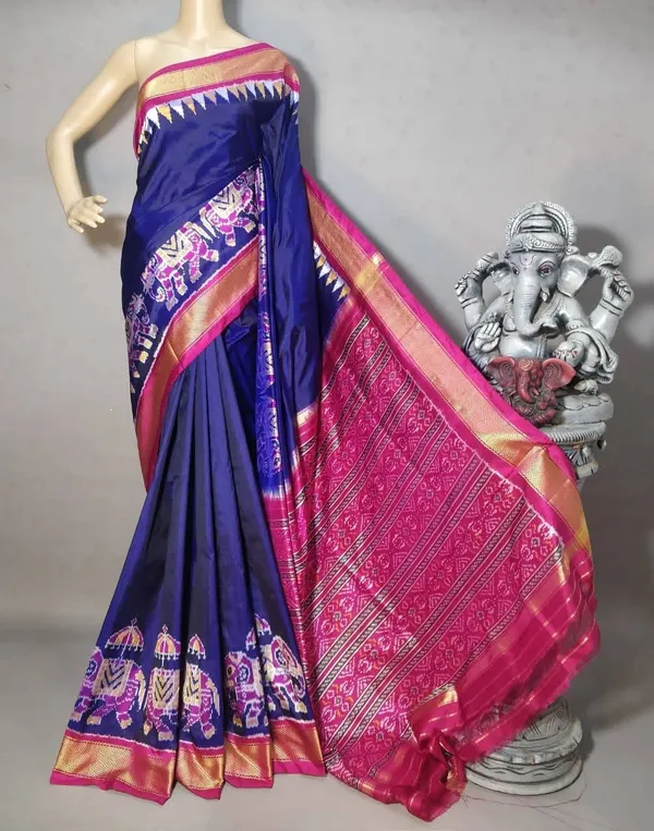 Pochampalli_Designer_Printed_And_Dolla_Silk_Fabric_Sarees