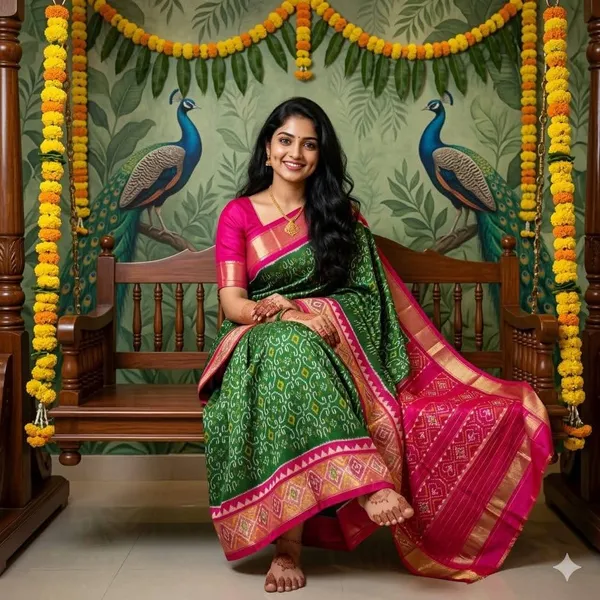 Pochampalli_Designer_Printed_And_Dolla_Silk_Fabric_Sarees