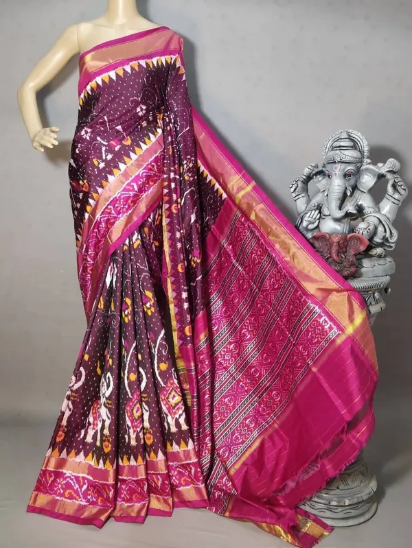 Pochampalli_Designer_Printed_And_Dolla_Silk_Fabric_Sarees