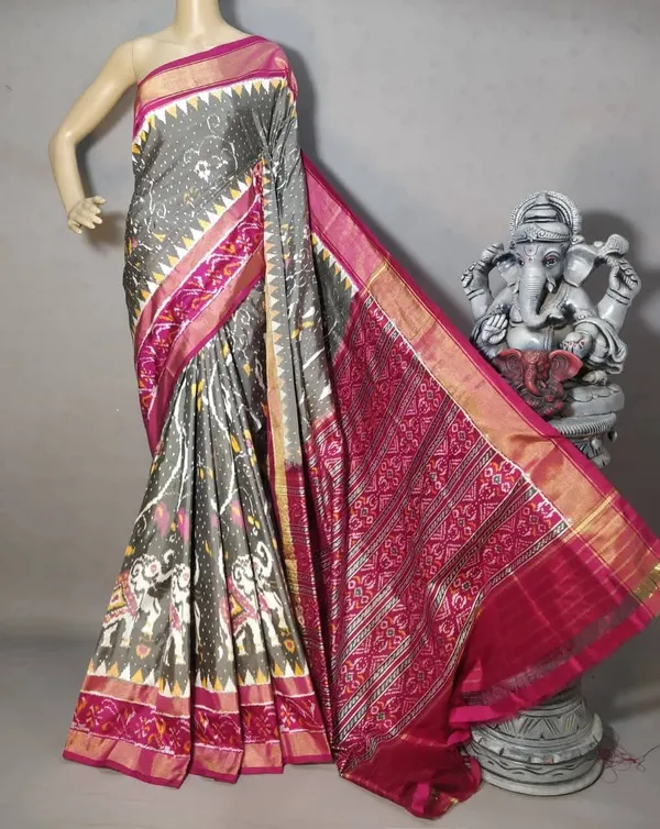 Pochampalli_Designer_Printed_And_Dolla_Silk_Fabric_Sarees