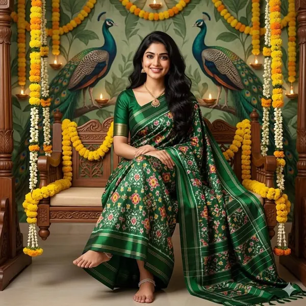 Pochampalli_Designer_Printed_And_Dolla_Silk_Fabric_Sarees