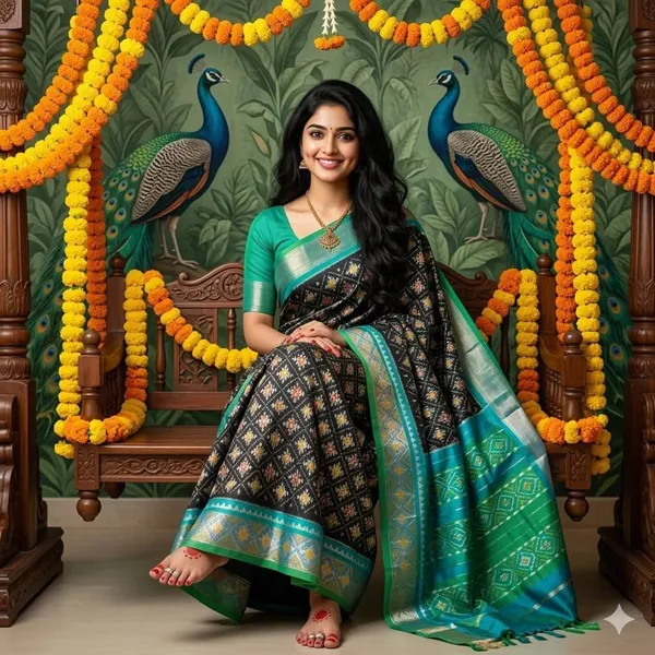 Pochampalli_Designer_Printed_And_Dolla_Silk_Fabric_Sarees