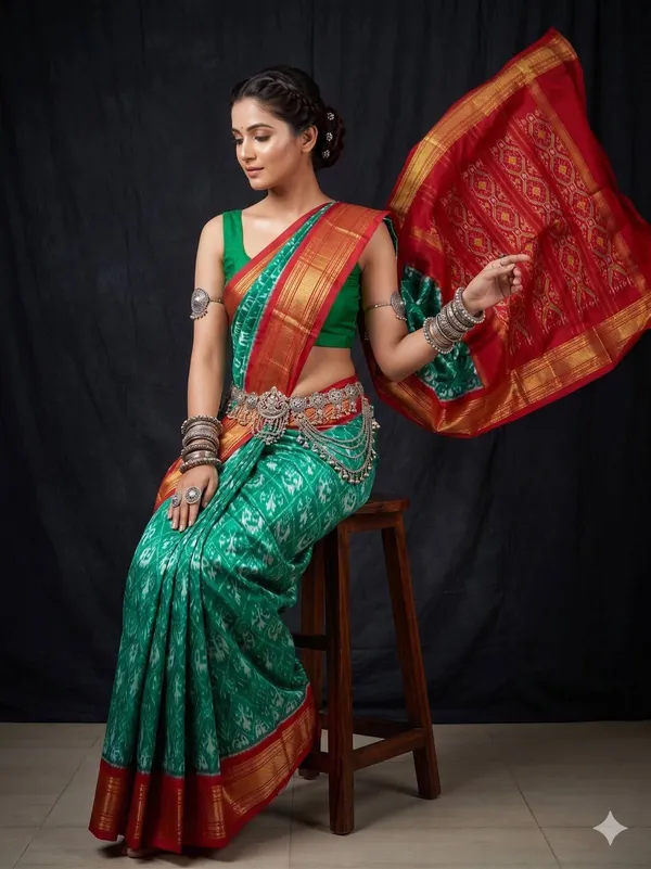Kalamkari_Designer_Printed_And_Dolla_Silk_Fabric_Sarees