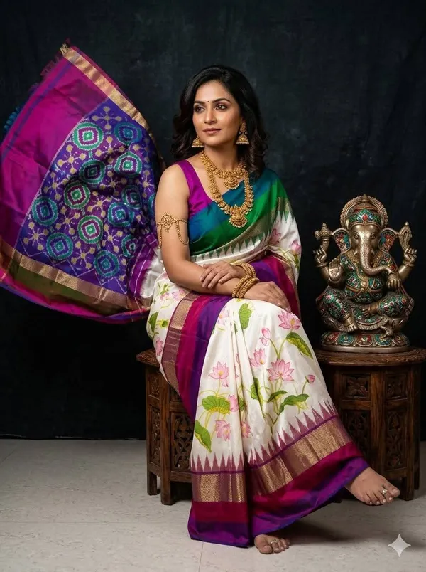 Pochammpalli_Designer_Printed_And_Dolla_Silk_Fabric_Sarees