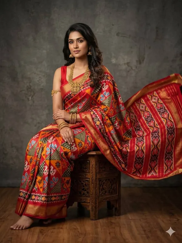 Kalamkari_Designer_Printed_And_Dolla_Silk_Fabric_Sarees