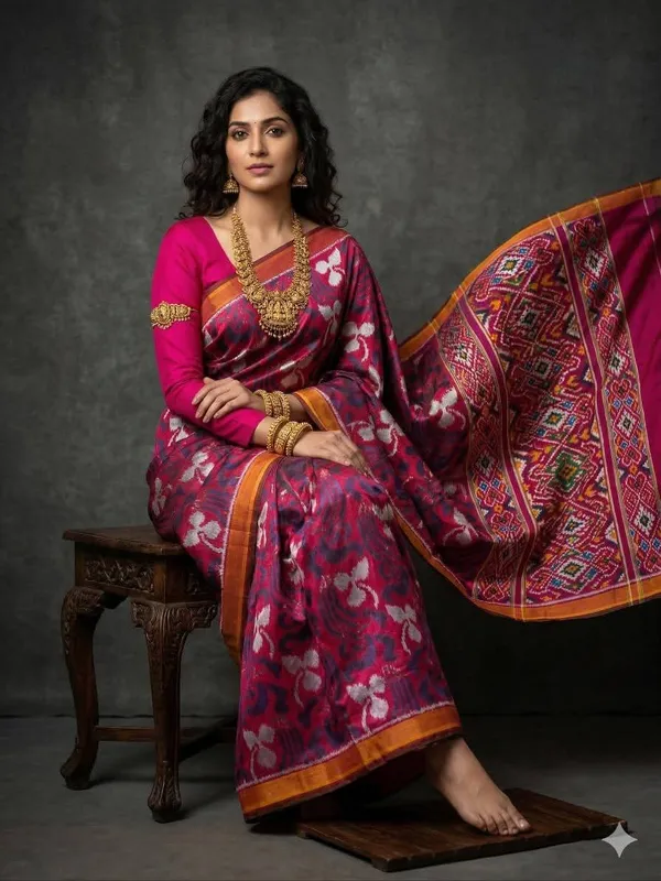 Kalamkari_Designer_Printed_And_Dolla_Silk_Fabric_Sarees