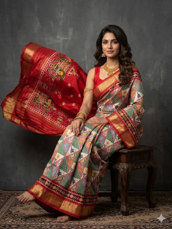 Kalamkari_Designer_Printed_And_Dolla_Silk_Fabric_Sarees