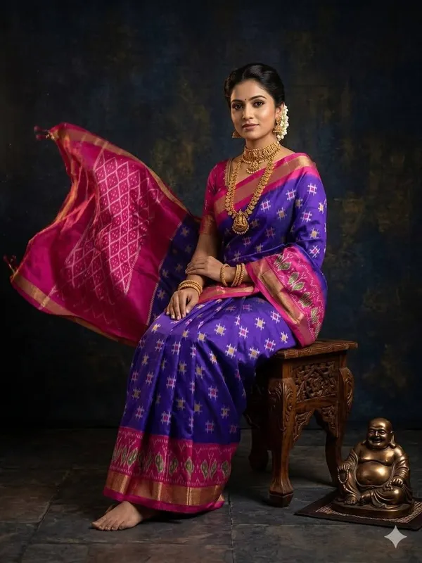 Pochampalli_Designer_Printed_And_Dolla_Silk_Fabric_Sarees