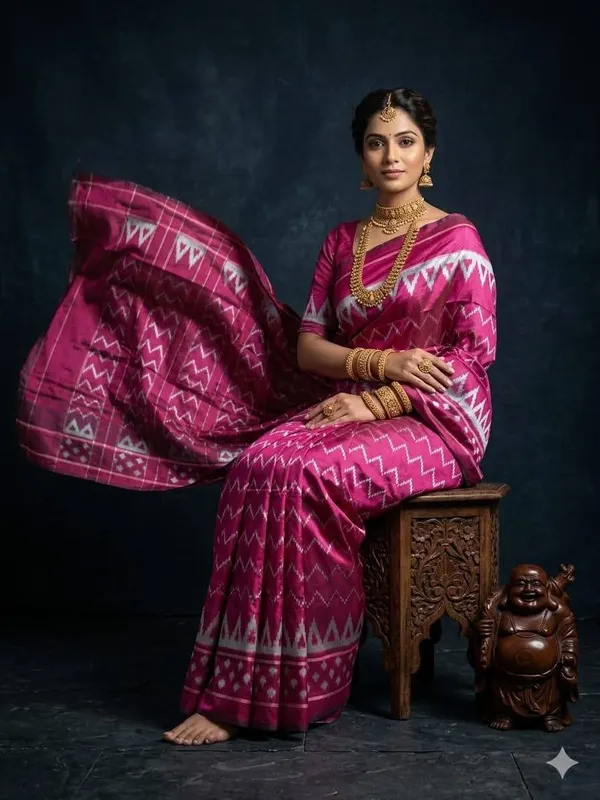 Pochampalli_Designer_Printed_And_Dolla_Silk_Fabric_Sarees