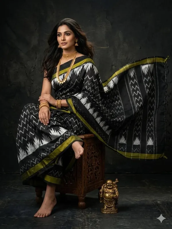 Pochampalli_Designer_Printed_And_Dolla_Silk_Fabric_Sarees