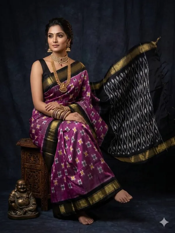 Pochampalli_Designer_Printed_And_Dolla_Silk_Fabric_Sarees