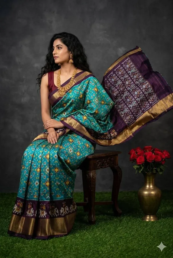 Pochampalli_Designer_Printed_And_Dolla_Silk_Fabric_Sarees