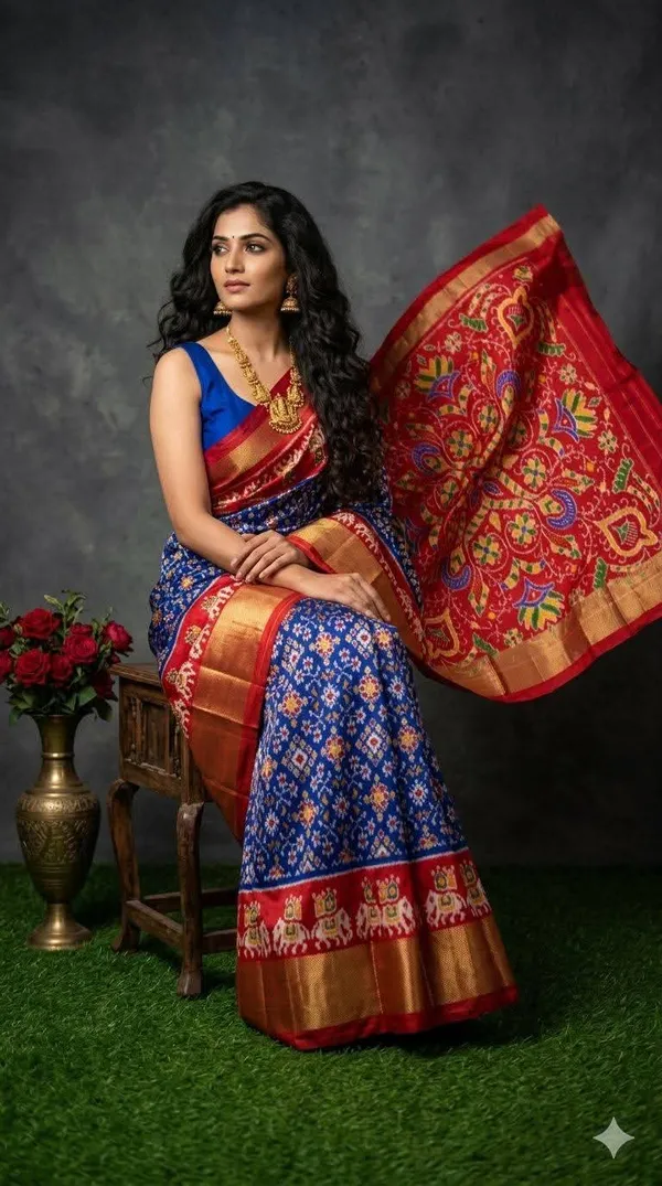 Pochampalli_Designer_Printed_And_Dolla_Silk_Fabric_Sarees