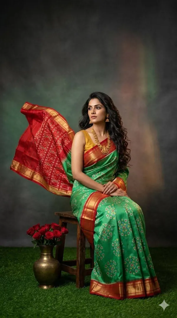 Pochampalli_Designer_Printed_And_Dolla_Silk_Fabric_Sarees