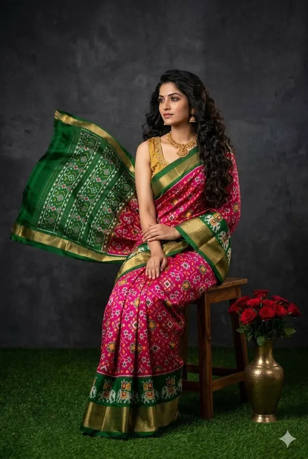 Pochampalli_Designer_Printed_And_Dolla_Silk_Fabric_Sarees