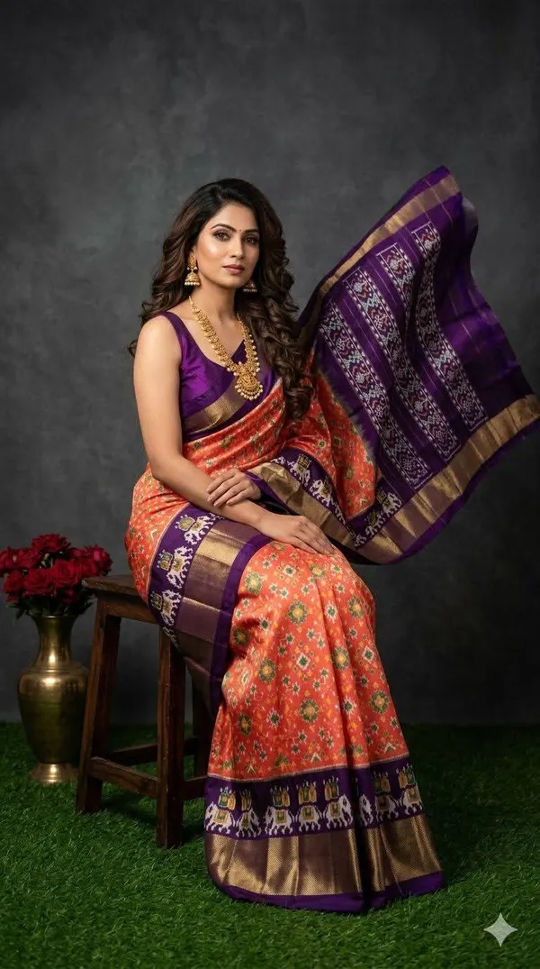 Pochampalli_Designer_Printed_And_Dolla_Silk_Fabric_Sarees