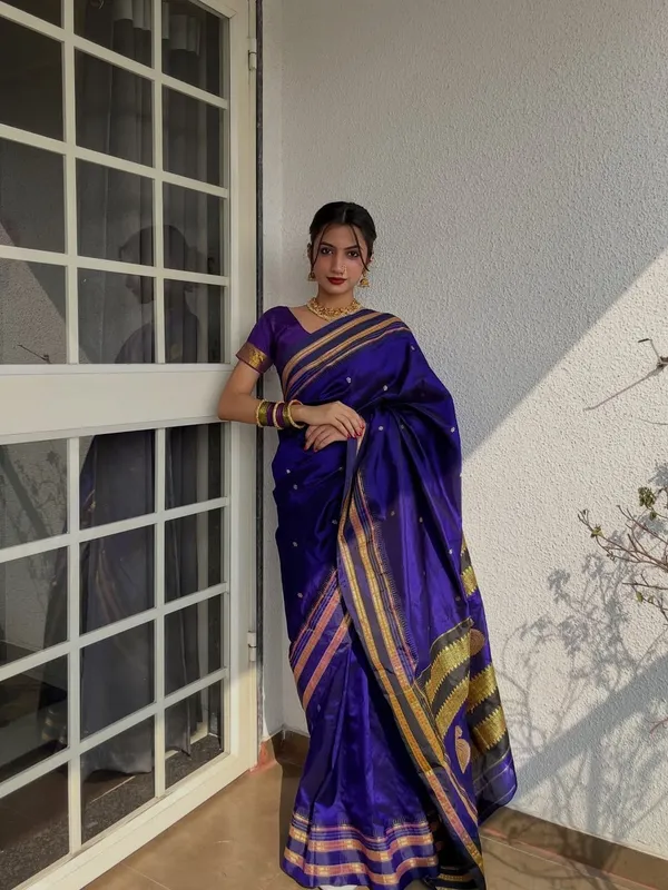 Lichi_Kanchipuram_Tussar_Silk_Sarees