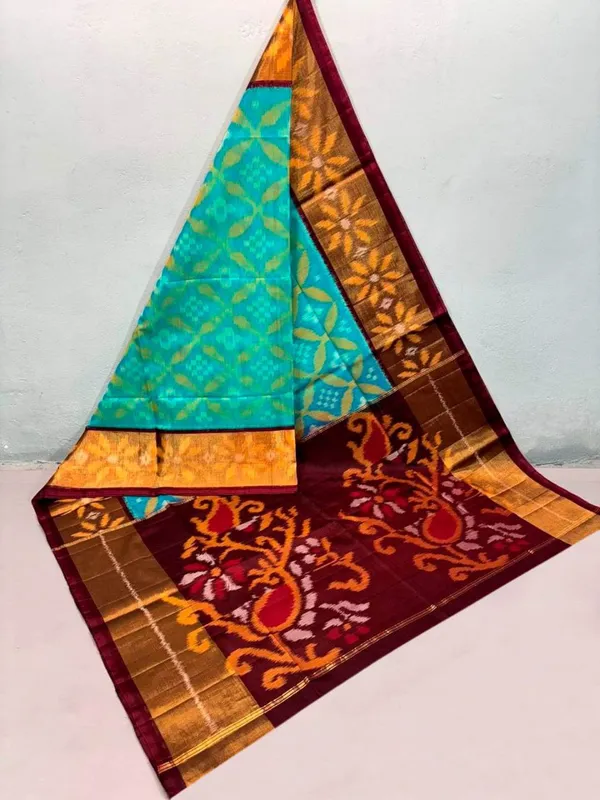 Twill_Ikkat_Designer_And_Dolla_Silk_Sarees