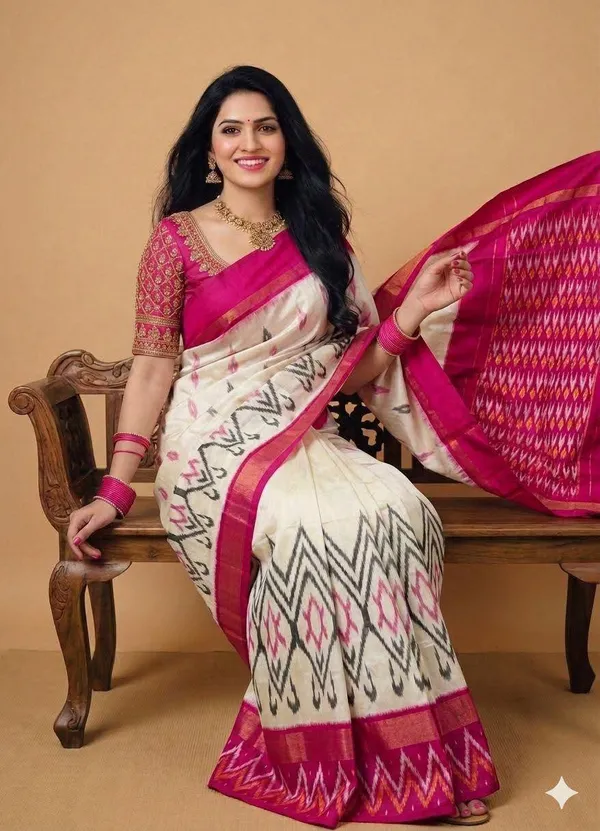 Pochampalli_Designer_Printed_And_Dolla_Silk_Sarees