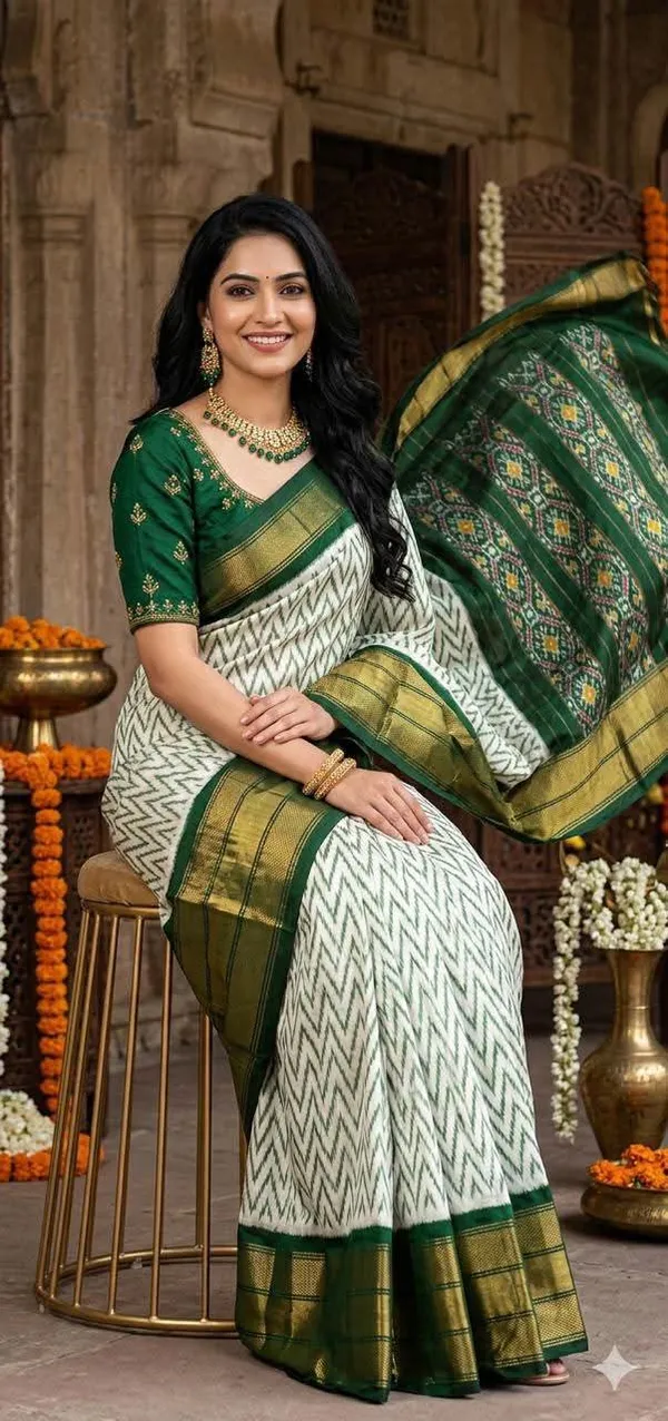 Pochampalli_Designer_Printed_And_Dolla_Silk_Sarees