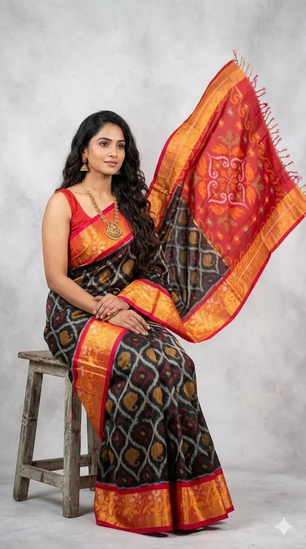 Pochampalli_Designer_Printed_And_Dolla_Silk_Sarees