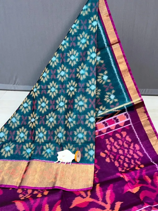 Pochammpalli_Designer_Printed_And_Dolla_Silk_Fabric_Sarees