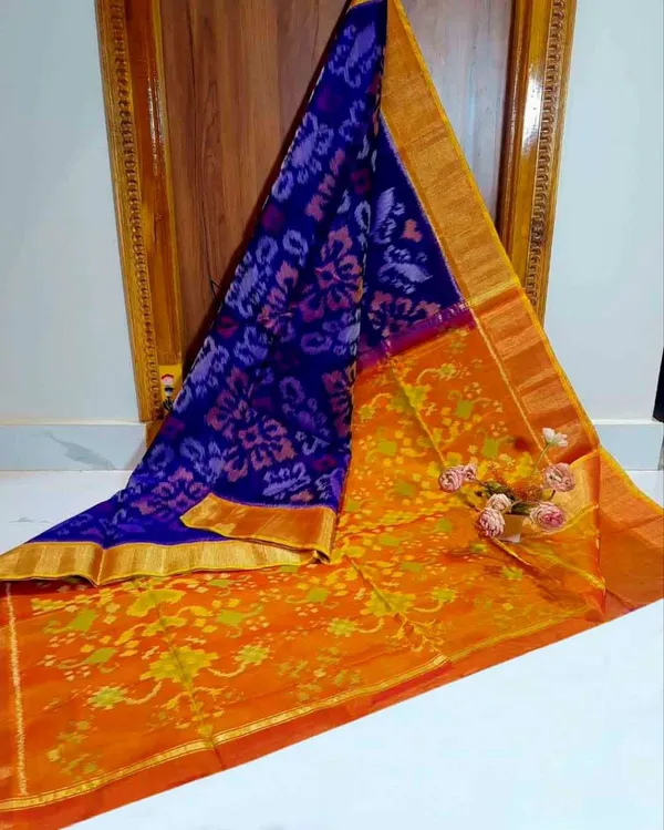 Pochampalli_Designer_Printed_And_Dolla_Silk_Fabric_Sarees