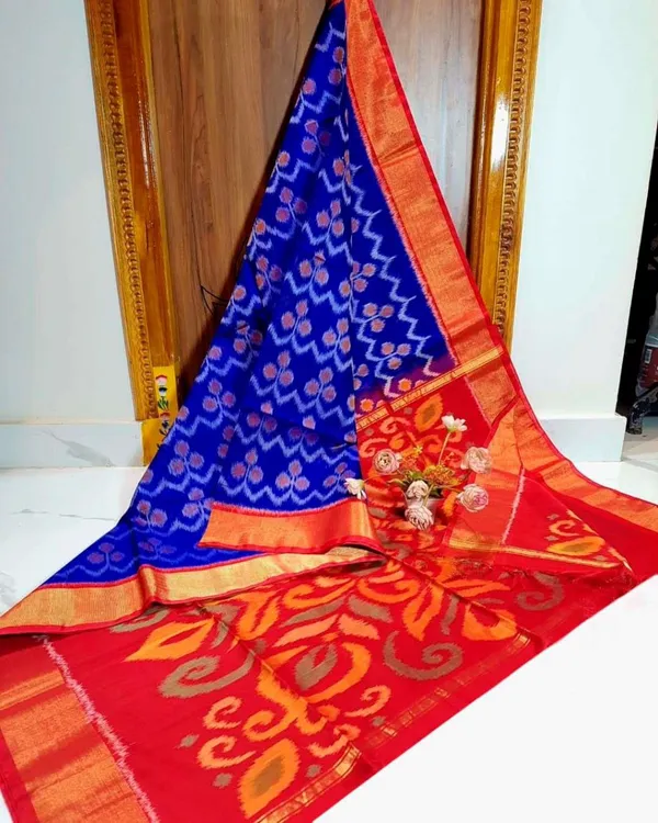 Pochampalli_Designer_Printed_And_Dolla_Silk_Fabric_Sarees