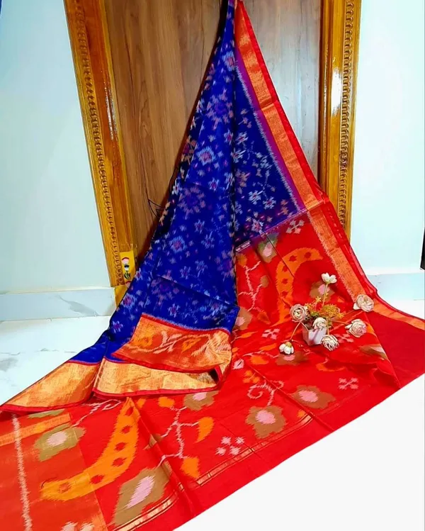 Pochampalli_Designer_Printed_And_Dolla_Silk_Fabric_Sarees