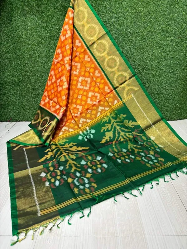 Pochampalli_Designer_Printed_And_Dolla_Silk_Fabric_Sarees