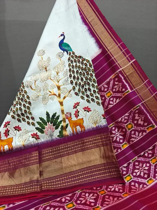 Pochammpalli_Designer_Printed_And_Dolla_Silk_Fabric_Sarees