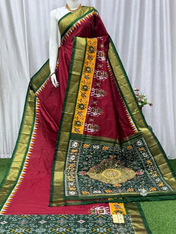 Pochammpalli_Designer_Printed_And_Dolla_Silk_Fabric_Sarees