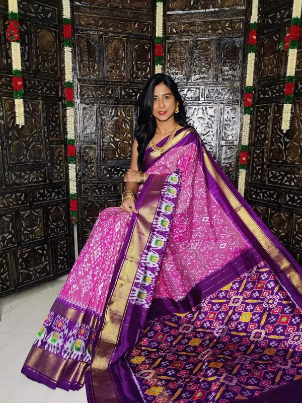 Pochampalli_Designer_Printed_And_Dolla_Silk_Fabric_Sarees