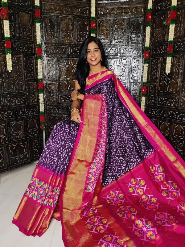 Pochampalli_Designer_Printed_And_Dolla_Silk_Fabric_Sarees