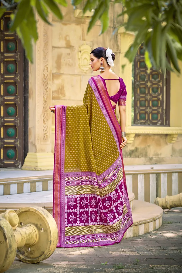 Beautiful_Handicraft_Pure_Soft_MulMul_Cotton_Block_Printed_Zari_Border_Saree_With_Blouce_Piece