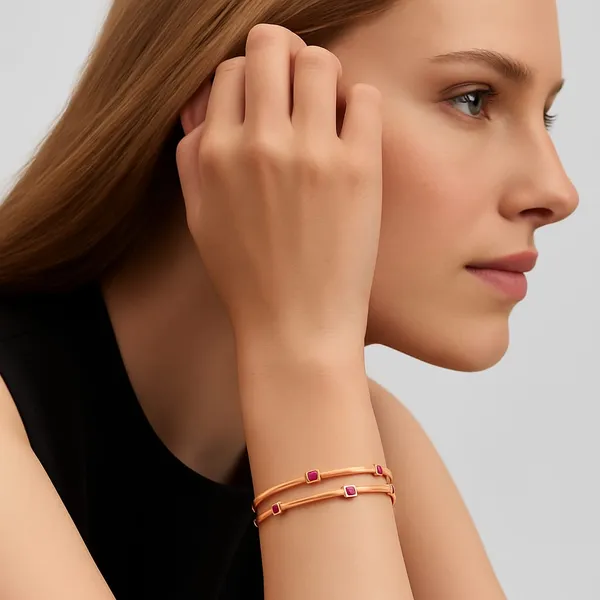 Elegant_Rose_Gold_Plated_Ruby_&_Diamond_Square-Studded_Bangles