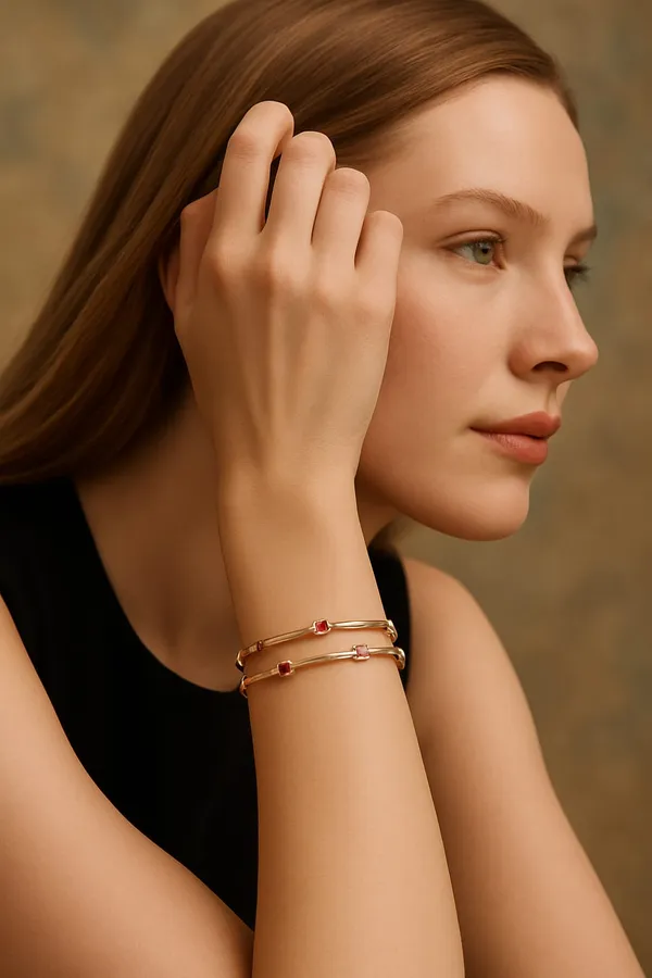 Elegant_Rose_Gold_Plated_Ruby_&_Diamond_Square-Studded_Bangles
