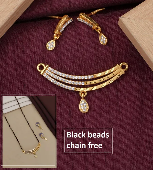 Triple_Layer_Micro_Gold_Plated_AD_Diamond_Pendant_Set_with_Earrings