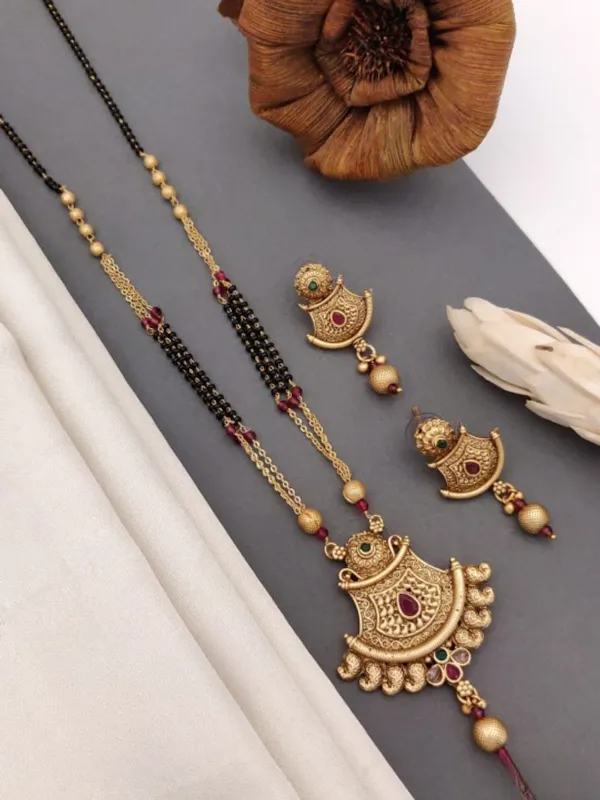 Pure_Brass_Micro_Plated_Trendy_Designer_Long_24"_Traditional_Mangalsutra_for_Women