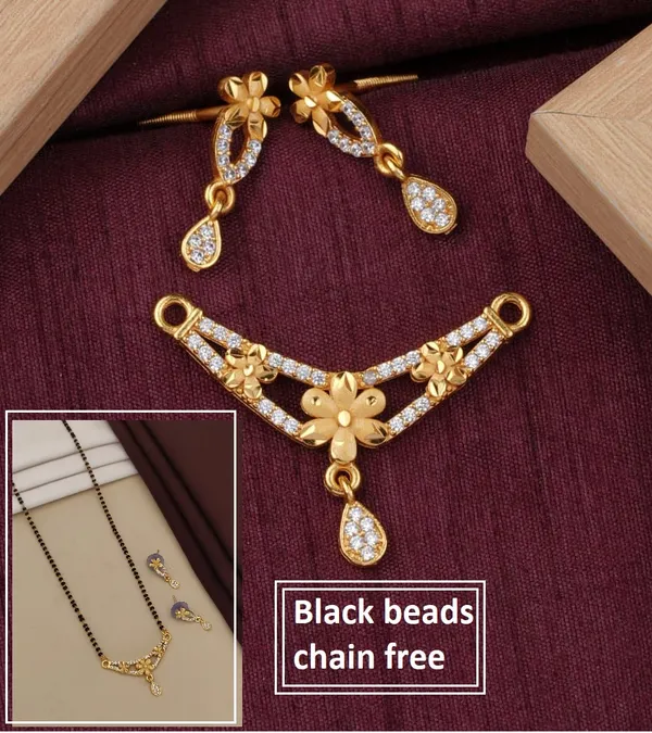 Floral_Design_Micro_Gold_Plated_AD_Diamond_Pendant_Set_with_Earrings