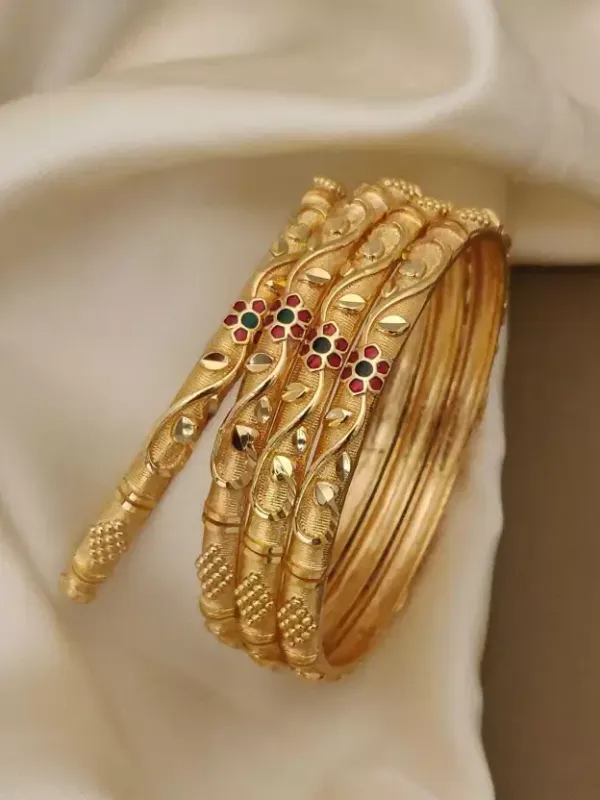 Set_Of_4_Alloy_Gold-Plated_Bangle