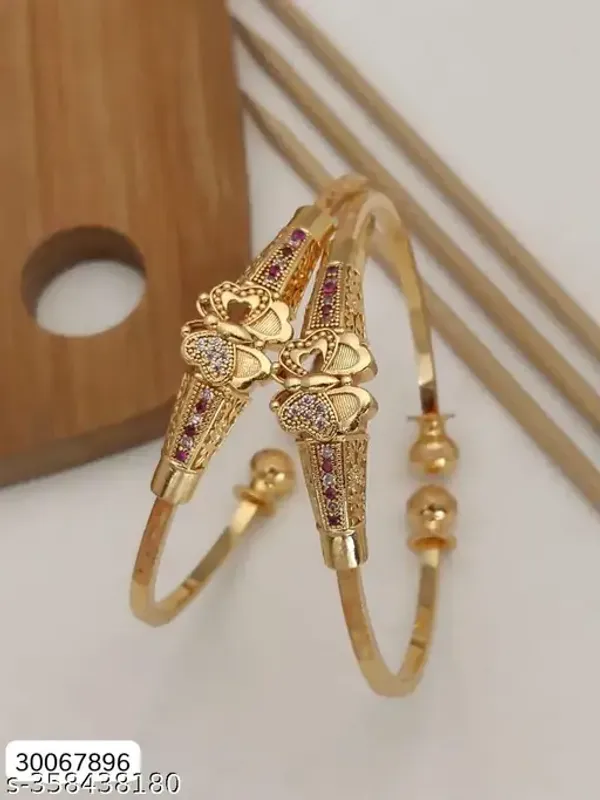 Designer_Gold_Plated_Ad_Diamnd_Studed_Fancy_Adjustable_Butterfly_Kadli