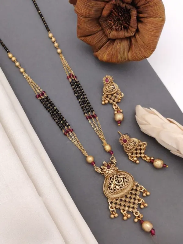 Brass_High_Gold_Micro_Finish_Ruby_Stone_24'_Long_Designer_Mangalsutra