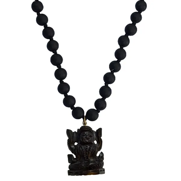 Karungali_Mala_/_Malai_With_Lakshmi_Pendant_10mm_54_Beads