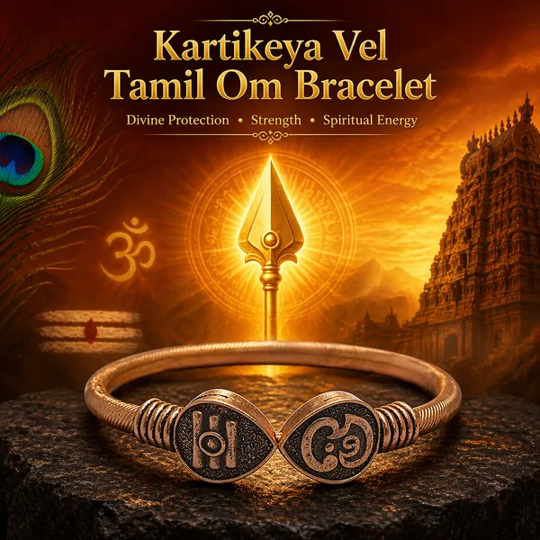 Murugan_Vel_Tripund_Tilak_&_Tamil_Om_Bracelet_(Adjustable)_Lightweight