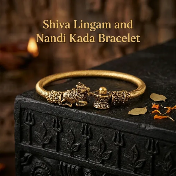 Shiva_Lingam_and_Nandi_Kada_Bracelet_(Adjustable)_Light_Weight