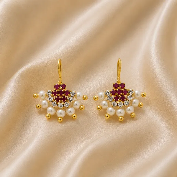 Traditional_Maharashtrian_Pressing_Bugadi_Earrings_|_Cluster_Design_Stone_And_Gold_Finish_Bugadi_For_Women