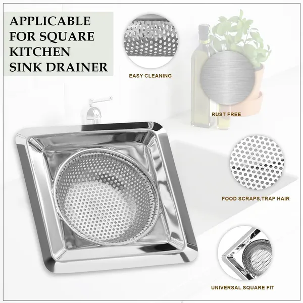 2Pcs_Stainless_Kitchen_Sink_Strainer,_Square_Mesh_Drain_Cover_for_Kitchen_&_Bathroom,_Long_Hair_and_Food_Blockages_Cleaning_Tool_for_Bathroom_Kitchen_Sink(11cm)