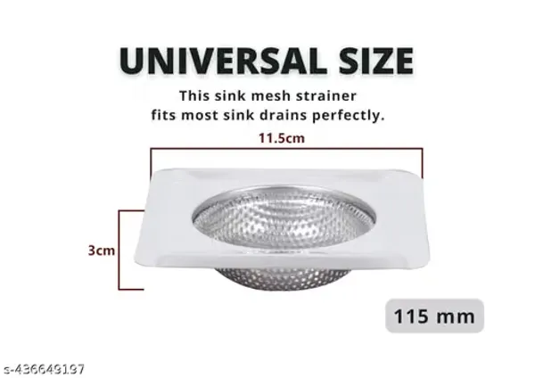 2Pcs_Stainless_Kitchen_Sink_Strainer,_Square_Mesh_Drain_Cover_for_Kitchen_&_Bathroom,_Long_Hair_and_Food_Blockages_Cleaning_Tool_for_Bathroom_Kitchen_Sink(11cm)