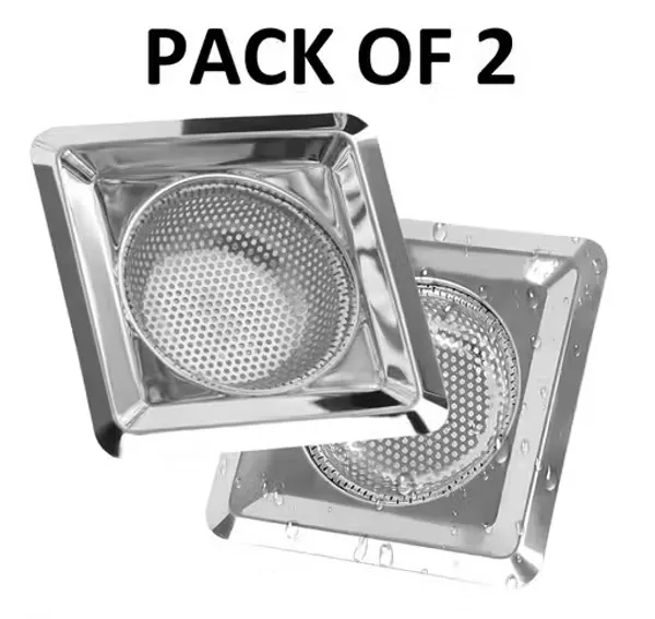 2Pcs_Stainless_Kitchen_Sink_Strainer,_Square_Mesh_Drain_Cover_for_Kitchen_&_Bathroom,_Long_Hair_and_Food_Blockages_Cleaning_Tool_for_Bathroom_Kitchen_Sink(11cm)